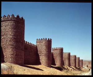 Vista das paredes de Ávila, Espanha (Vista das paredes de Ávila, Espanha) de Romanesque