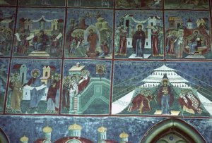 Hino à Virgem, parede sul da igreja, c.1601 de Romanian School