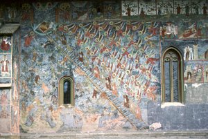 Escada do Céu, pintando na frente norte da igreja, c.1601