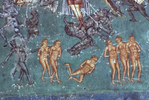 The Damned, detail from O Último Julgamento, 1547-50 de Romanian School