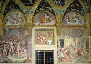 A Sala de Psique. Banho de Vênus e Marte; Baco e Ariadne; Vênus e Adonis surpreendidos por Marte