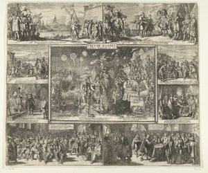 A Paz de Westminster, 1674
Vreede Handel tusschen Engelandt pt ons (título sobre o objecto) de Romeyn de Hooghe