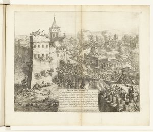 Inname van Corbeil, 1590
Prise de Corbeil (título sobre o objecto)
Guerras da Flandres (título da série) de Romeyn de Hooghe
