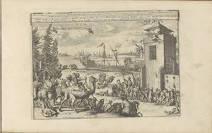 Slaven en gevangenen bij de Turken Turkse slavernij en gevangenis / Escravidão e Prisão entre os Turcos (título no objeto) As Índias Orientais e Ocidentais e Outros Lugares (título da série) de Romeyn de Hooghe