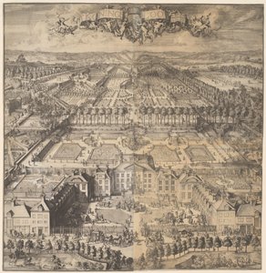 T Konings Loo (título sobre o objecto)
Vistas do Palácio Het Loo, os seus edifícios e parque (título da série) de Romeyn de Hooghe