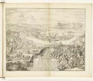 Retiro do Exército do Duque de Parma, 1592 La grande retiro du duc de Parme (título no objeto) Guerres de Flandres (título da série) de Romeyn de Hooghe
