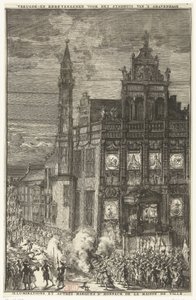 Sinais de alegria diante da câmara municipal, 1691 de Romeyn de Hooghe