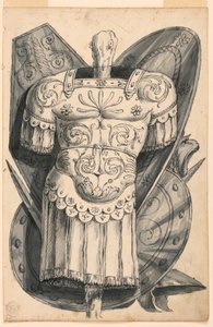 Desenho, Troféu com armas, 1830-1850 de Romolo Achille Liverani