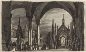Cemitério dos Ravenswoods, de "Lucia di Lammermoor" de Romolo Liverani