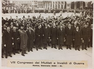 "VIII Congresso de Maimed e Inválidos de Guerra - Roma, Janeiro 1933 - 11" (foto a p/b) de Romolo del Papa
