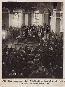 "VIII Congresso de Maimed e Inválidos de Guerra - Roma, Janeiro 1933 - 11" (foto a p/b) de Romolo del Papa