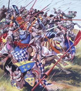 Agincourt - A Vitória Impossível 25 de outubro de 1415 (guache sobre papel) de Ron Embleton