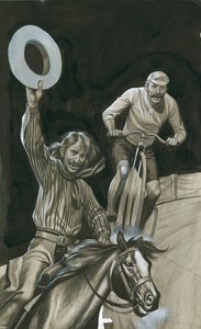 Bicicleta vs cavalo de Ron Embleton