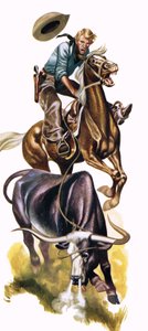 Cowboy texano a trabalhar de Ron Embleton