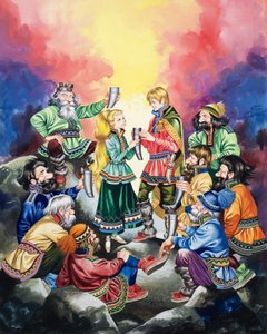 O Segredo dos Trolls (guache sobre papel) de Ron Embleton