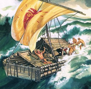 A viagem do Kon-Tiki de Ron Embleton