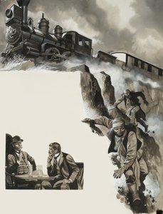 O comboio e os bandidos de Ron Embleton