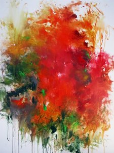 Explosão de cores abstrata de Ron Halfant