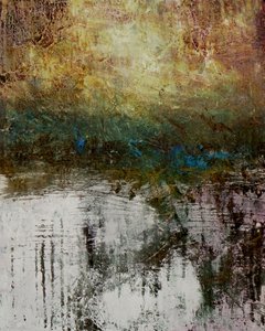 Reflexão abstrata sobre a floresta
