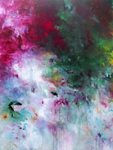 Fluxo abstrato vibrante de Ron Halfant