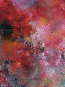 Abstrato em Vermelho Vibrante de Ron Halfant
