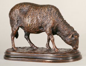 Uma Ovelha de Pastoreio (bronze) (anverso de 226301) de Rosa Bonheur