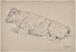 Touro em repouso de Rosa Bonheur