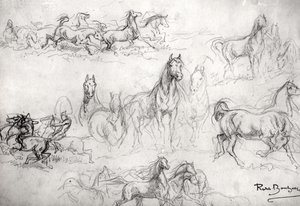 Estudo de cavalos de Rosa Bonheur