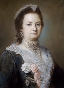 Retrato de uma Senhora (pastel sobre pape) de Rosalba Giovanna Carriera