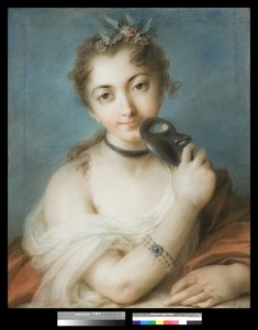 Retrato de uma mulher com máscara, c.1720-30