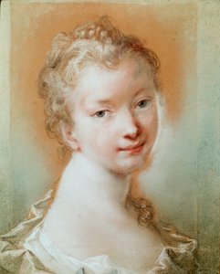 Retrato de uma jovem Pastel de Rosalba Carriera (1675-1757) Paris do século XVIII, Museu do Louvre