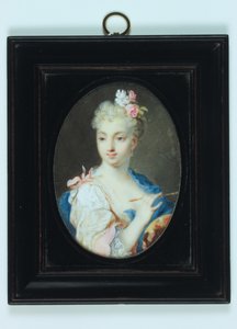 Auto-retrato (aquarela em marfim) de Rosalba Giovanna Carriera