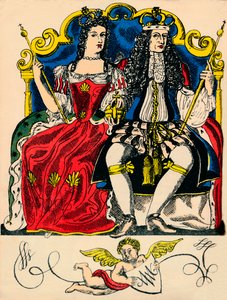 Guilherme III e Maria II, rei e rainha da Grã-Bretanha e Irlanda de 1688, 1932 de Rosalind Thornycroft