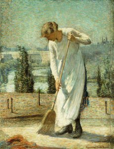 No Telhado (óleo sobre tela) de Rosamond Smith Bouve