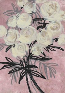 Rosas Brancas Abstratas de Rosana Laiz Blursbyai