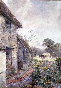 O Haycart aproxima-se (aguarela) de Rose Maynard Barton