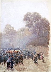 A parada dos soldados 1891 (aguarela) de Rose Maynard Barton