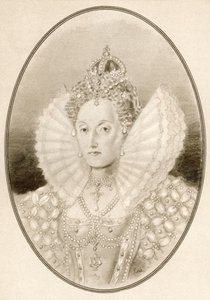Elizabeth I, também conhecida como The Virgin Queen, Gloriana ou Good Queen Bess, de Living Biography of Famous Rules.