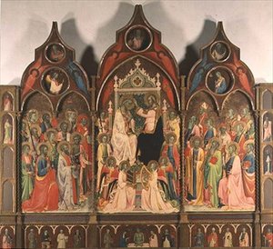 A Coroação da Virgem (tempera no painel)