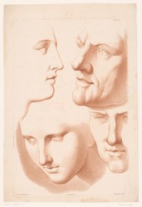 Cabeças de homem e mulher
Princípios de desenho da natureza, parte dois (título da série)
IIe Cahier de Principes du Dessin d