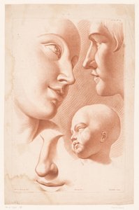 Cabeças de mulher, homem e criança
Princípios de desenho da natureza, parte dois (título da série)
IIe Cahier de Principes du Dessin d