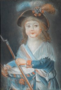 Retrato de um menino como um tambor da Revolução Francesa de Rougemont