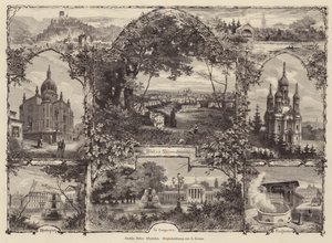 Cenas de Wiesbaden, Alemanha (gravura) de Rudolf (after) Cronau