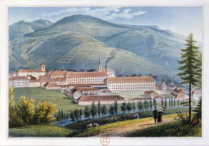 Fábrica dos senhores Hartmann e Fils, Munster, Alsácia, França, 1842 de Rudolf Huber