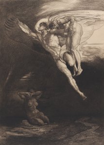 Lúcifer carrega Caim para o espaço finito, de Eight Etchings on Byron