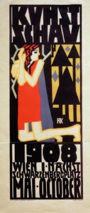 R. Kalvach, pôster Wiener Kunstschau 1908
