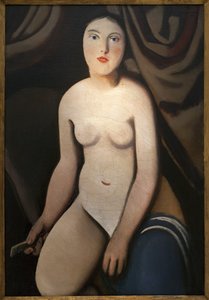 Na frente do espelho. Pintura de Rudolf Kremlicka (1886-1932), óleo sobre tela