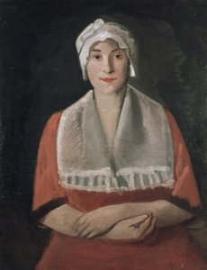 Retrato de uma senhora de boné branco