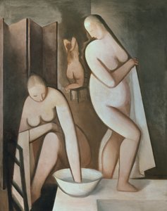Três mulheres em seu banho