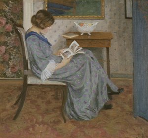 Reader in Blue, por volta de 1908 (óleo sobre tela)